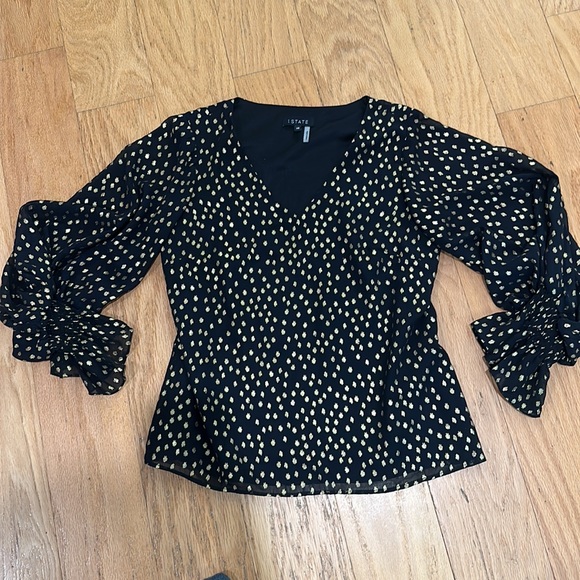 Black and Gold Blouse - Picture 1 of 6